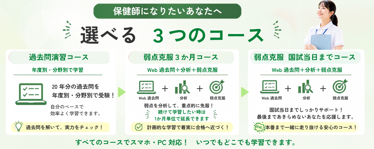 保健師国家試験Web講座のコース